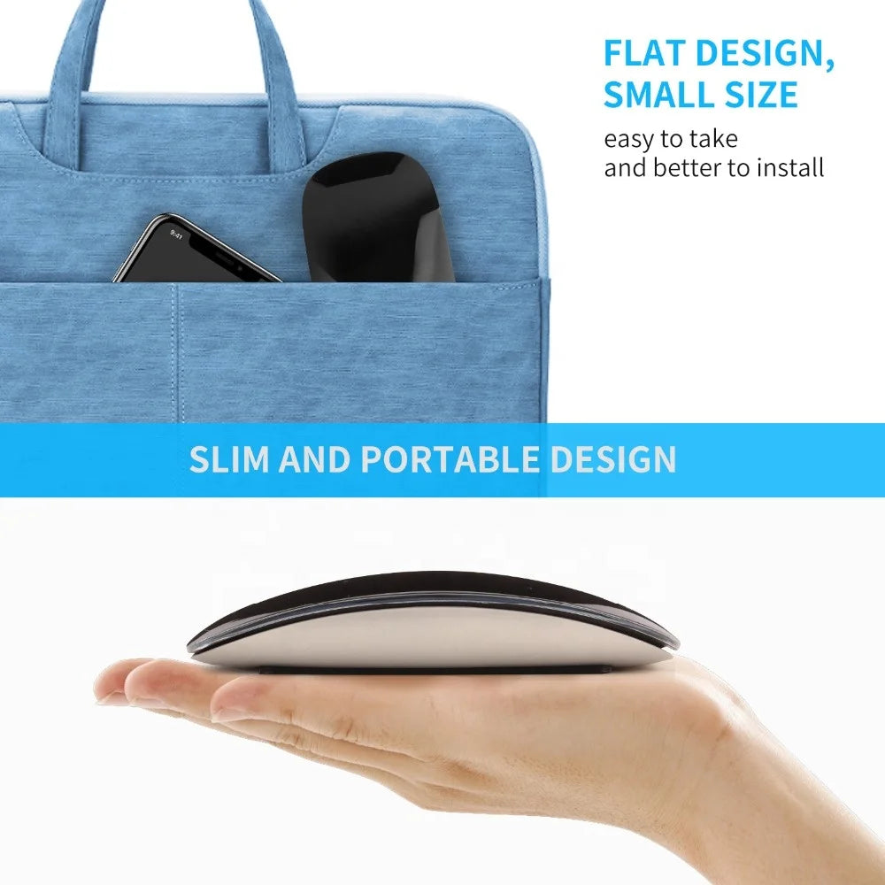 KTM-123091 Ultra-Thin Wireless Rechargeable Touch Mouse for Mac and Laptop - Silent Multi-Arc Design