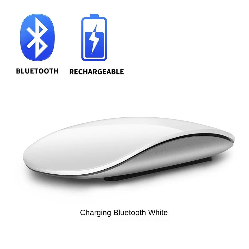 KTM-123091 Ultra-Thin Wireless Rechargeable Touch Mouse for Mac and Laptop - Silent Multi-Arc Design