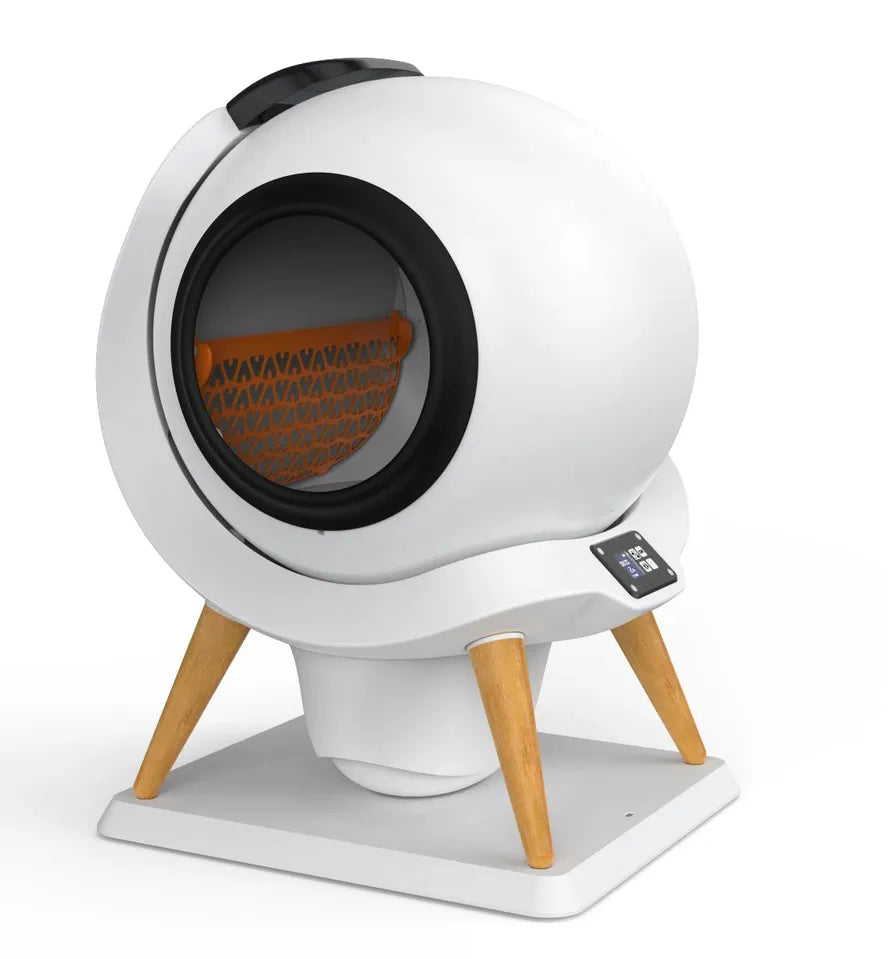 KTM-156371 Smart Automatic Cat Litter Box with WiFi Connectivity and Ultra-quiet Self-Cleaning Feature