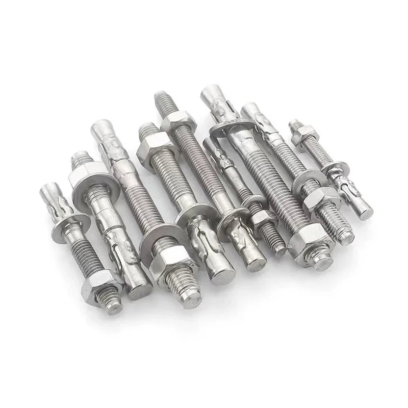 KTM-172563 M10 Hex Bolt, 201/304 Stainless Steel, DIN Standard, External Expansion, Plain Finish, M4 Thread