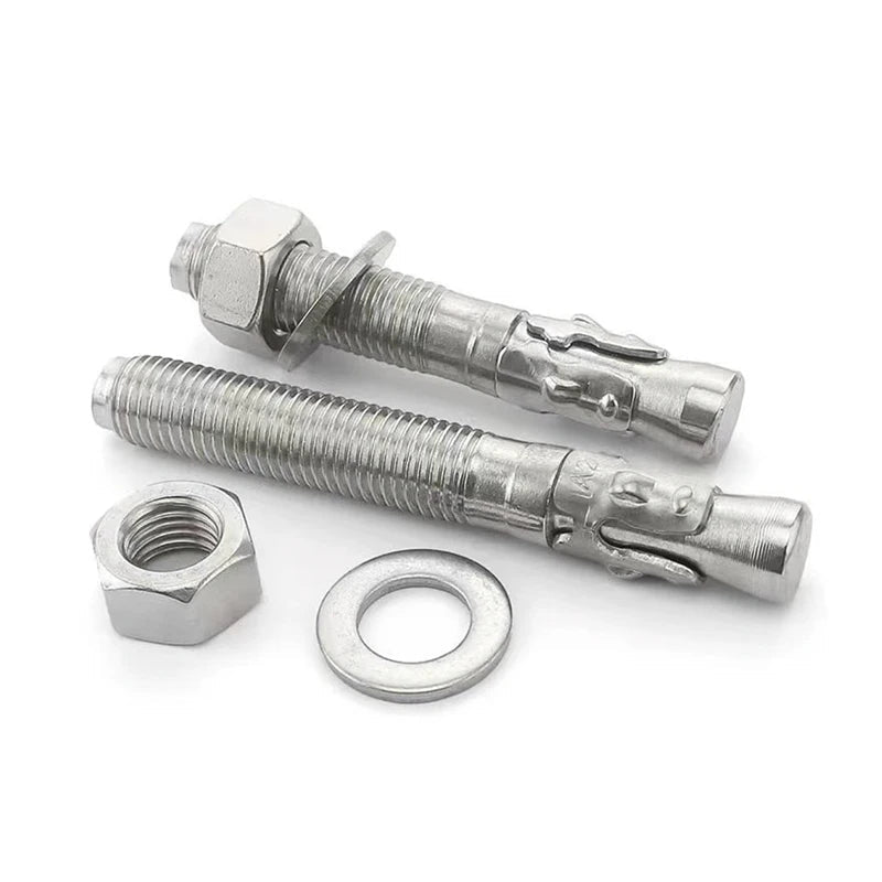 KTM-172563 M10 Hex Bolt, 201/304 Stainless Steel, DIN Standard, External Expansion, Plain Finish, M4 Thread