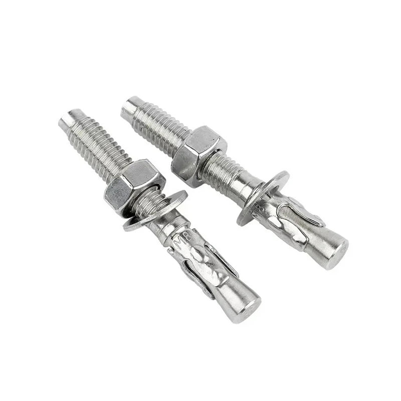 KTM-172563 M10 Hex Bolt, 201/304 Stainless Steel, DIN Standard, External Expansion, Plain Finish, M4 Thread