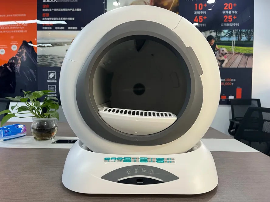 KTM-177555 Smart Automatic Cat Toilet with APP Control - Large 65L Capacity, Self-Cleaning, Compatible with Tofu Bentonite Clay