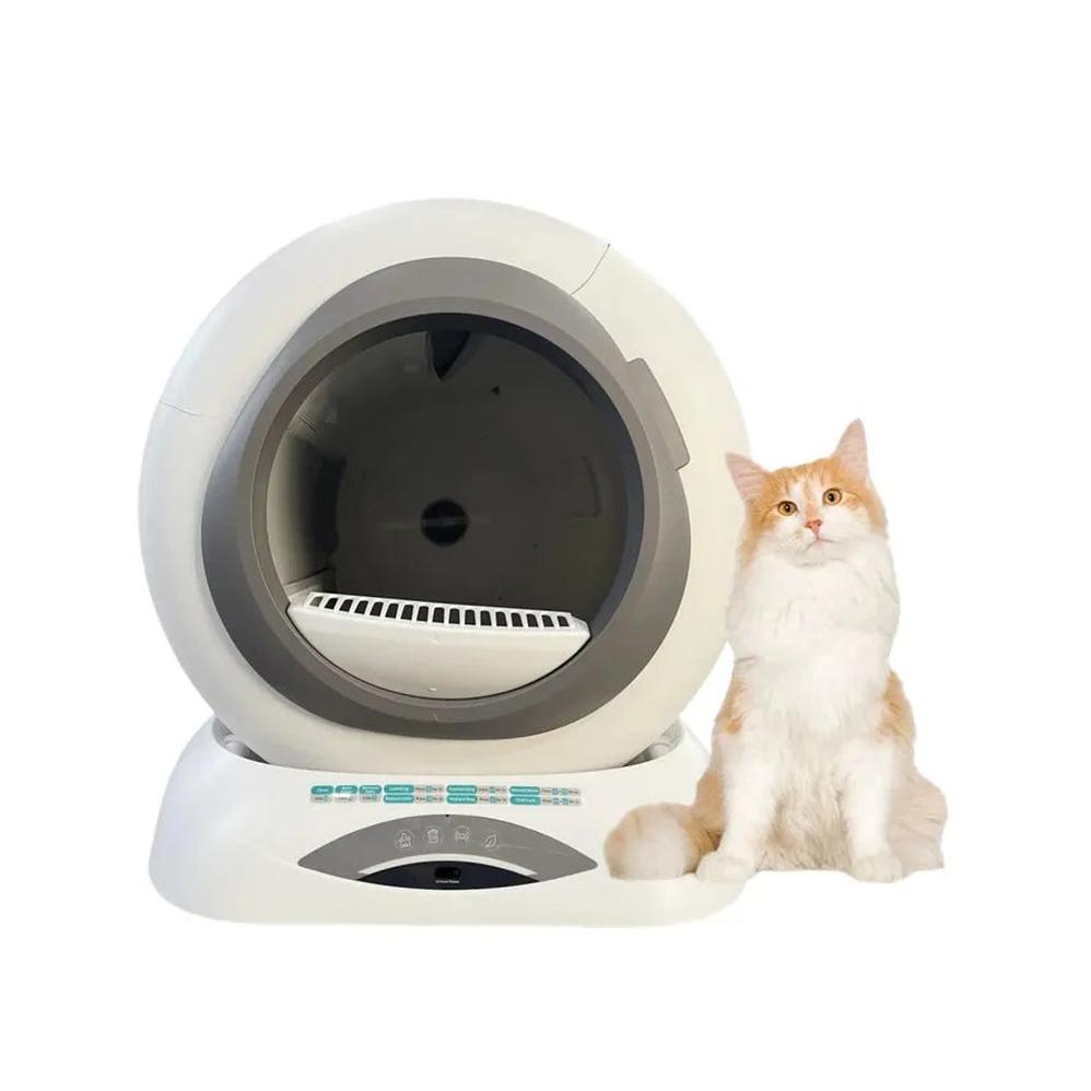 KTM-177555 Smart Automatic Cat Toilet with APP Control - Large 65L Capacity, Self-Cleaning, Compatible with Tofu Bentonite Clay