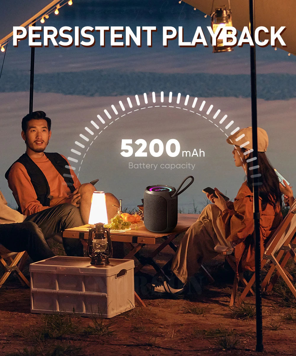 KTM-202195 Portable Bluetooth Speaker with 40W Stereo Sound, Extra Bass, IPX7 Waterproof for Outdoor Parties