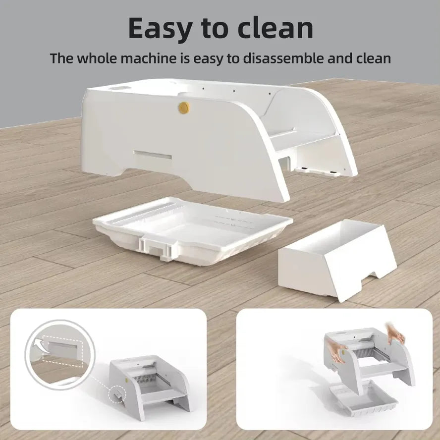 KTM-232147 Smart Self-Cleaning Cat Litter Box with APP Control and Included Poop Bags