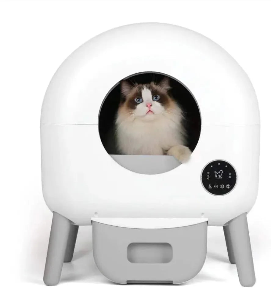 KTM-235923 Extra Large Intelligent Self-Cleaning Litter Box with App Control for Multiple Cats
