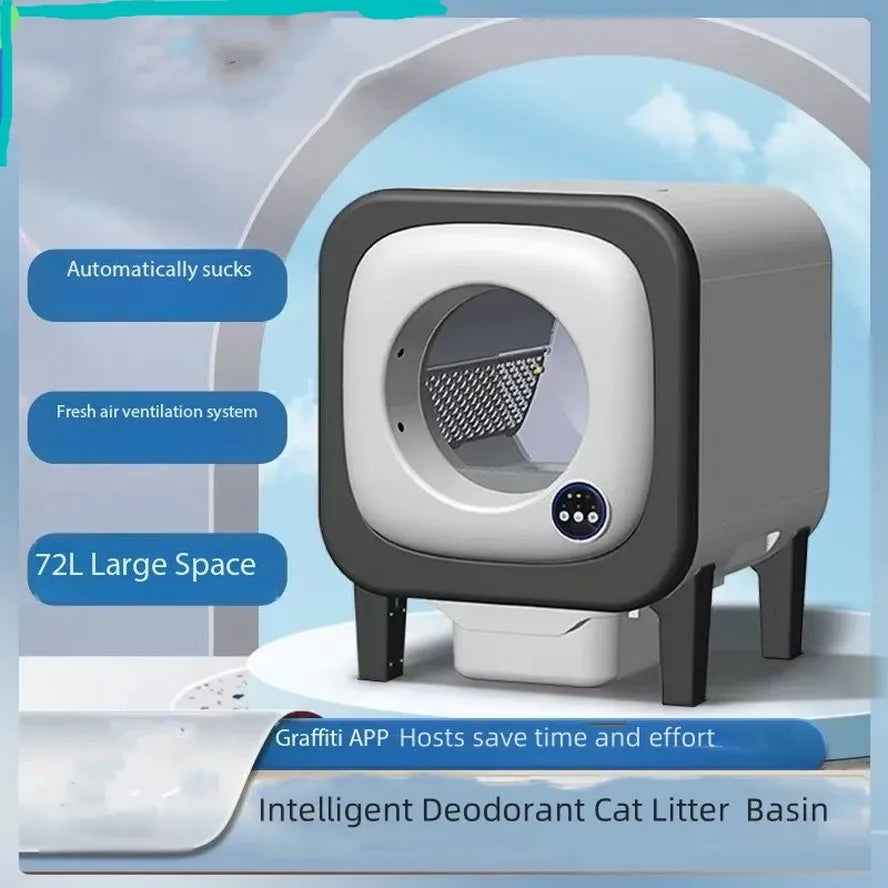 KTM-249555 Automatic Self-Cleaning Cat Litter Box with AI Camera and App Control
