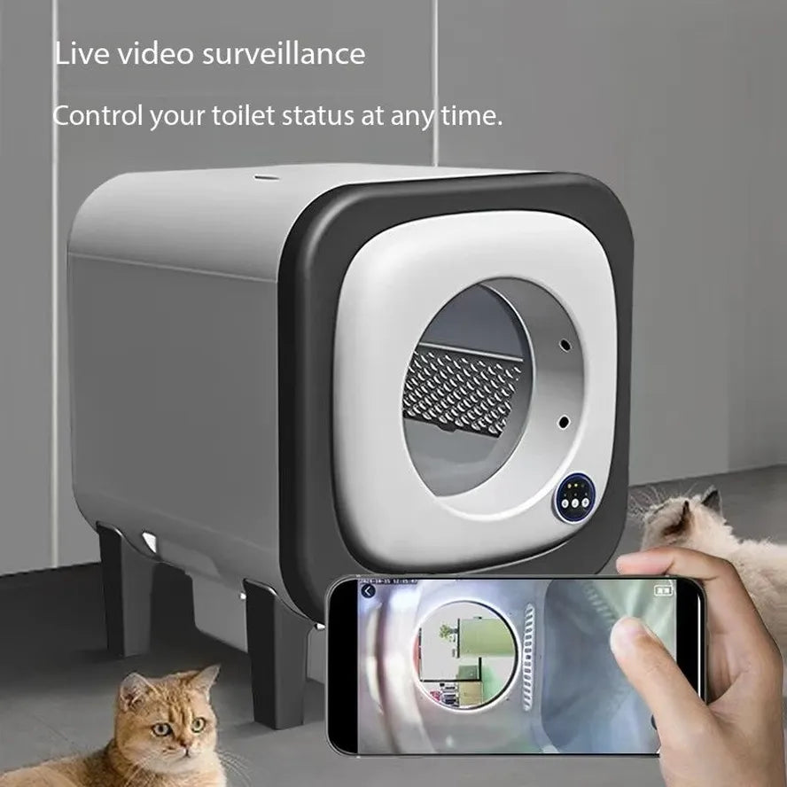 KTM-249555 Automatic Self-Cleaning Cat Litter Box with AI Camera and App Control