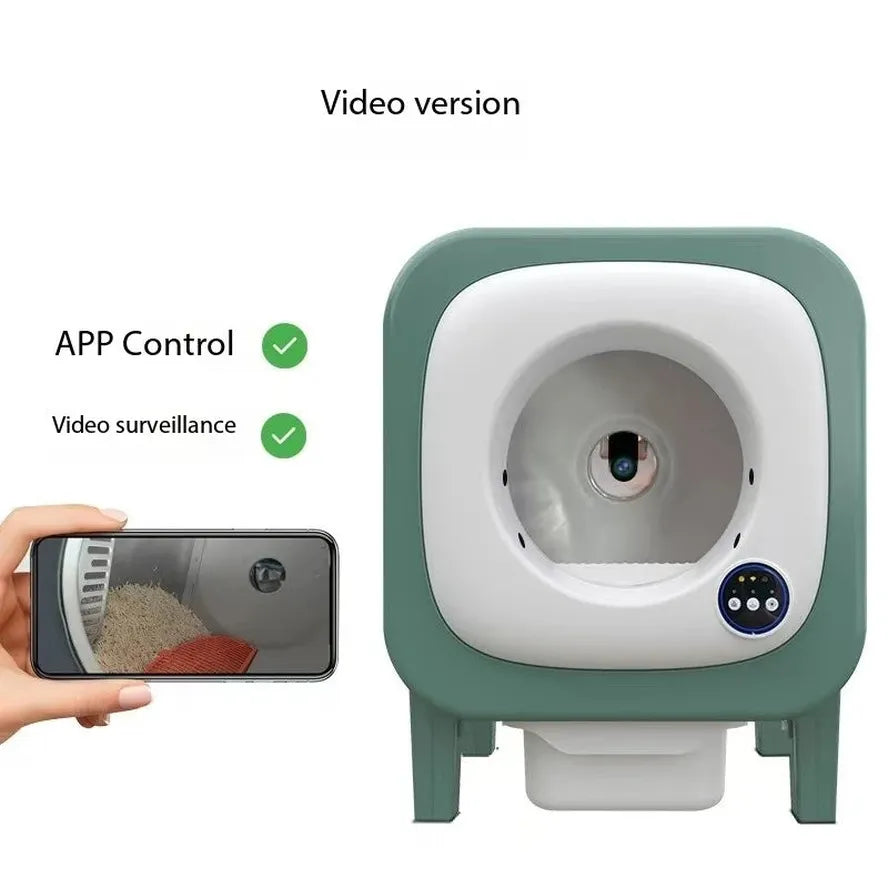 KTM-249555 Automatic Self-Cleaning Cat Litter Box with AI Camera and App Control