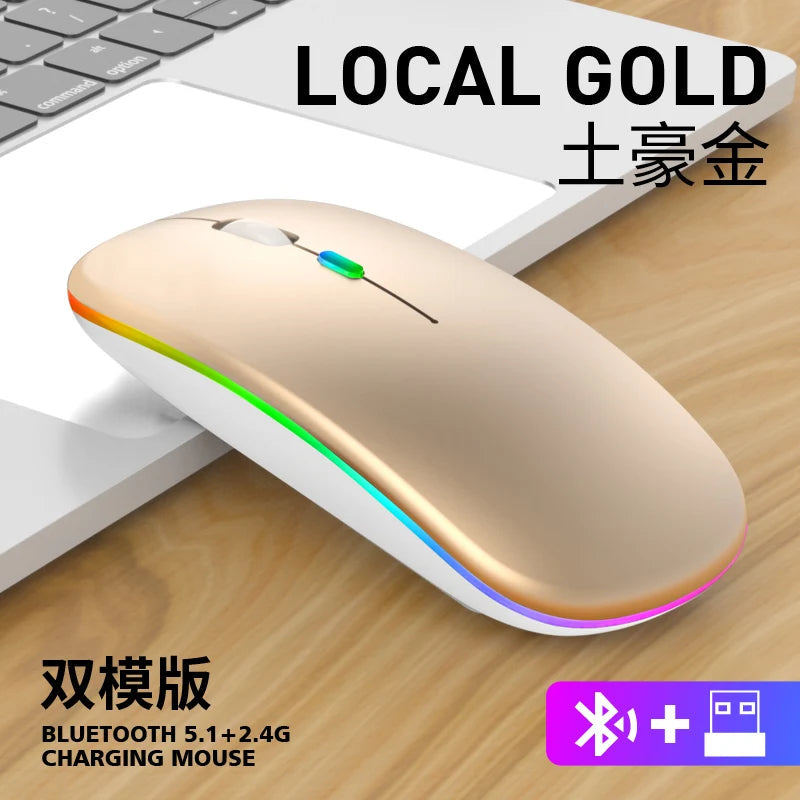 KTM-303123 2.4G Wireless Rechargeable Mouse with 1600 DPI and Backlit Features for Desktop and Laptop Use
