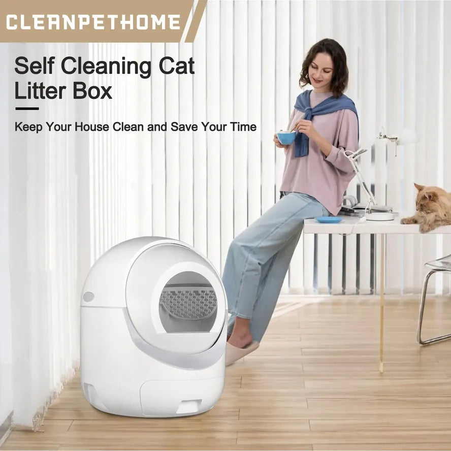 KTM-385555 Automatic Self-Cleaning Cat Litter Box with Smartphone App Control