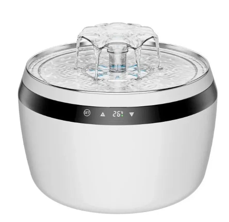 KTM-390035 Automatic 304 Stainless Steel Cat Water Dispenser with Temperature Control
