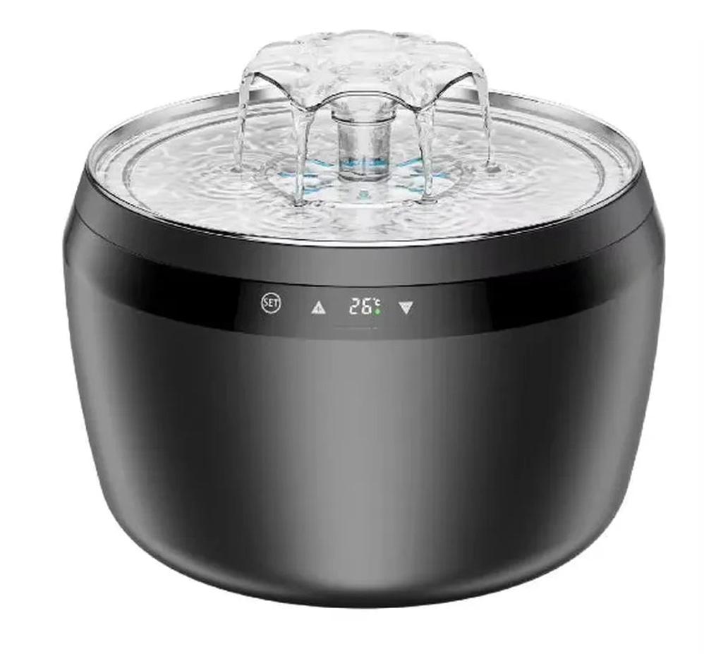 KTM-390035 Automatic 304 Stainless Steel Cat Water Dispenser with Temperature Control