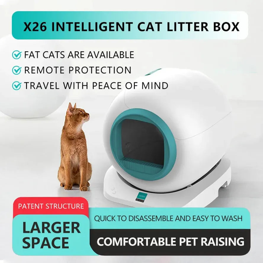 KTM-400915 Luxury Fully Automatic Intelligent Cat Litter Box with Self-Cleaning Function