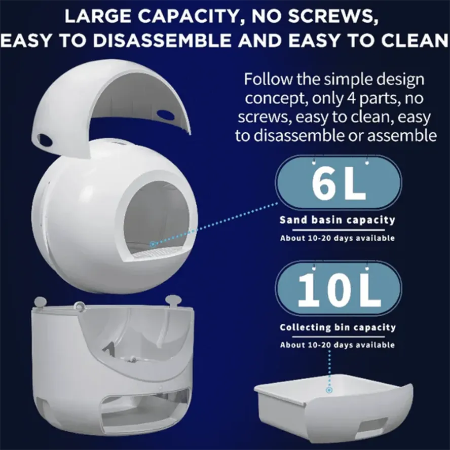 KTM-432083 Automatic Self-Cleaning Cat Litter Box with App Control