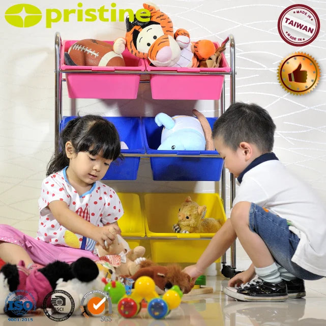 KTM-452691 Kids Toy Storage Bin Organizer - Durable Iron Design for Home Organisation