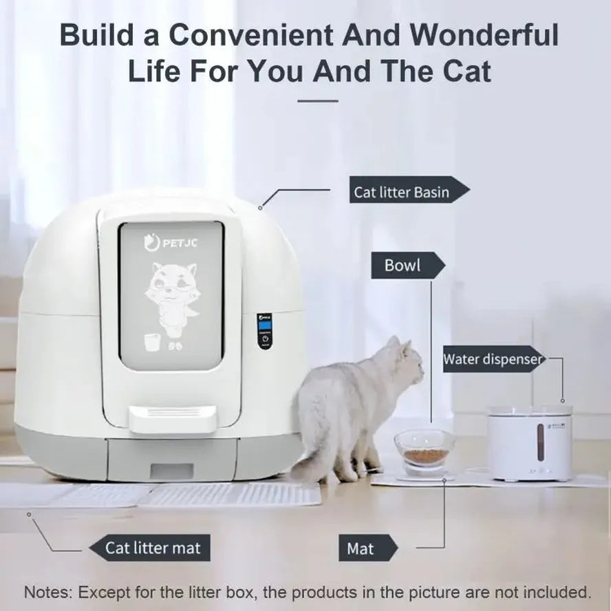 KTM-454611 Automatic Self-Cleaning Cat Litter Box with Front Entry and Gravity Sensor Function