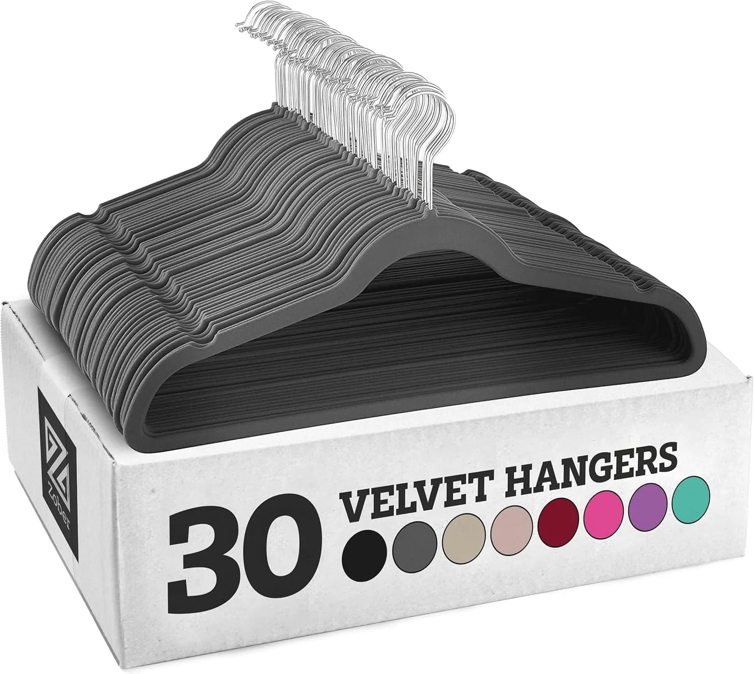 KTM-500499 Velvet Non-Slip Space-Saving Hangers for Clothing and Kitchen Organization