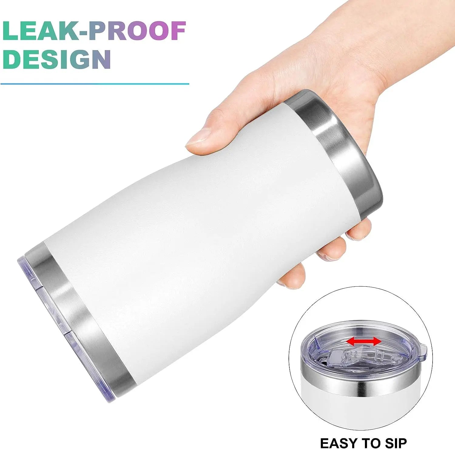 KTM-504211 Stainless Steel Double Wall Vacuum Insulated Travel Cup with Lid - Ideal for Home, Office and Car Use