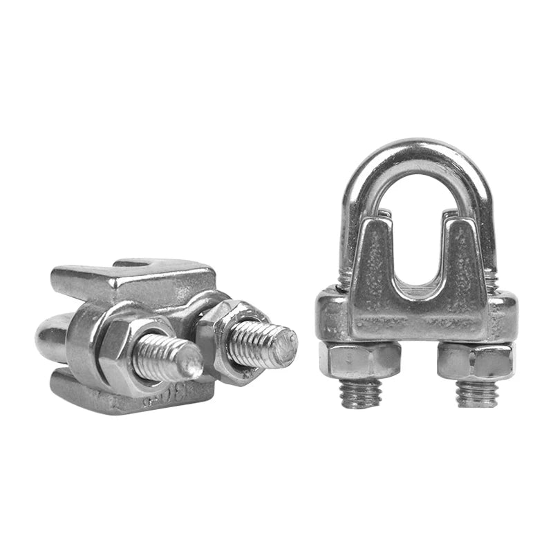 KTM-525203 Stainless Steel Wire Rope Clips and U Bolt Saddle Fasteners for M2-M14 Wire Ropes