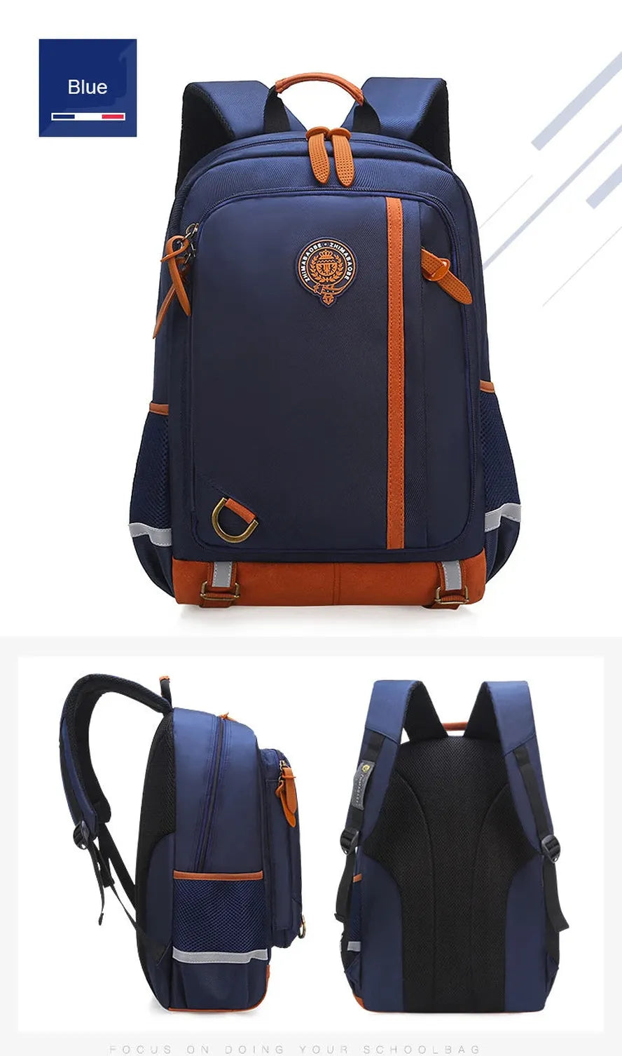 KTM-542419 Waterproof Kids School Backpack for Boys - Durable and Functional Childrens Rucksack