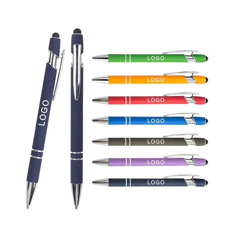 KTM-552979 Custom Multi-Coloured Metal Ballpoint Pen with Stylus for Office and School Use