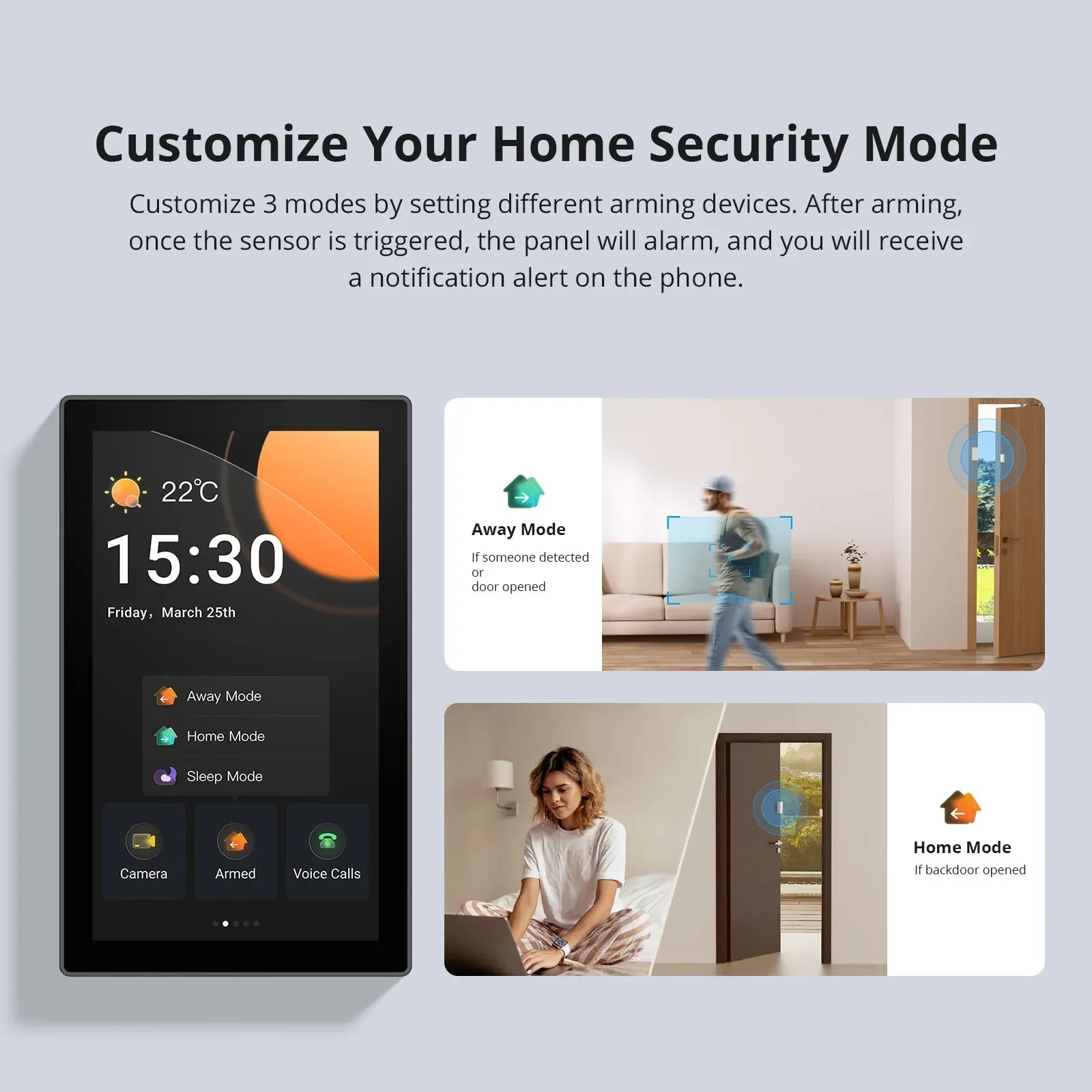 KTM-614035 Smart Home Control Panel with Thermostat and Zigbee Gateway Support