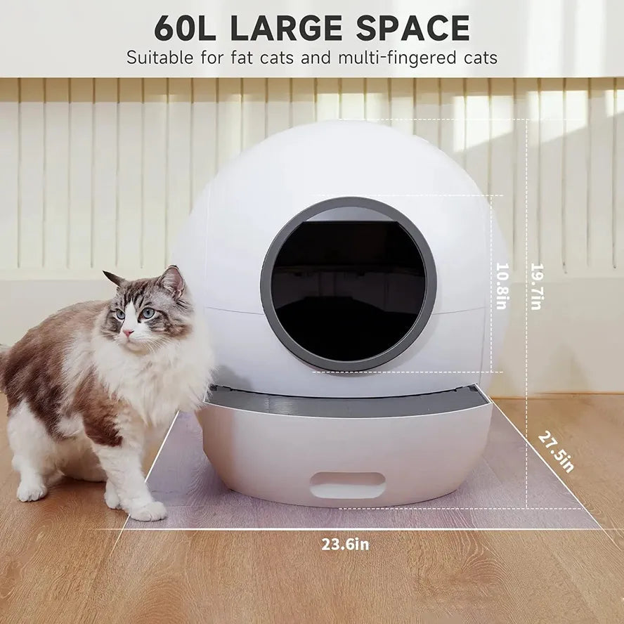 KTM-638739 Intelligent Wifi-Enabled Cat Litter Box with Automated Cleaning System
