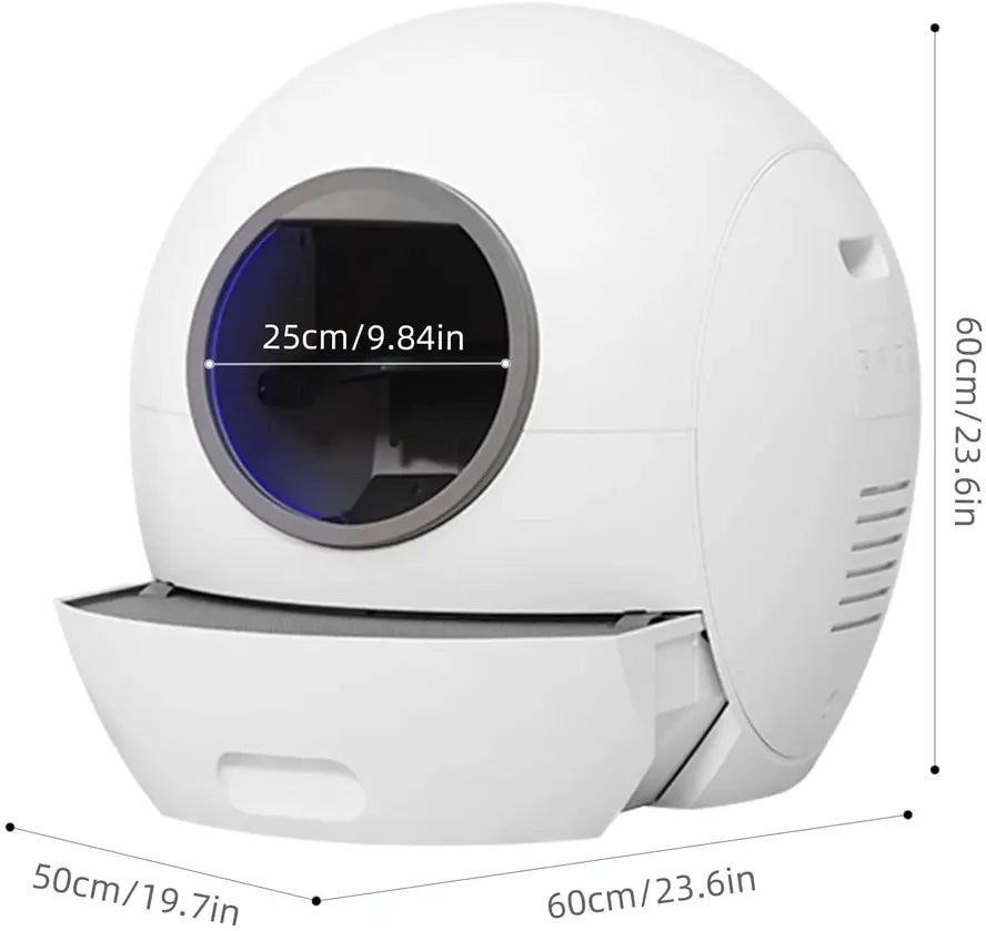 KTM-638739 Intelligent Wifi-Enabled Cat Litter Box with Automated Cleaning System