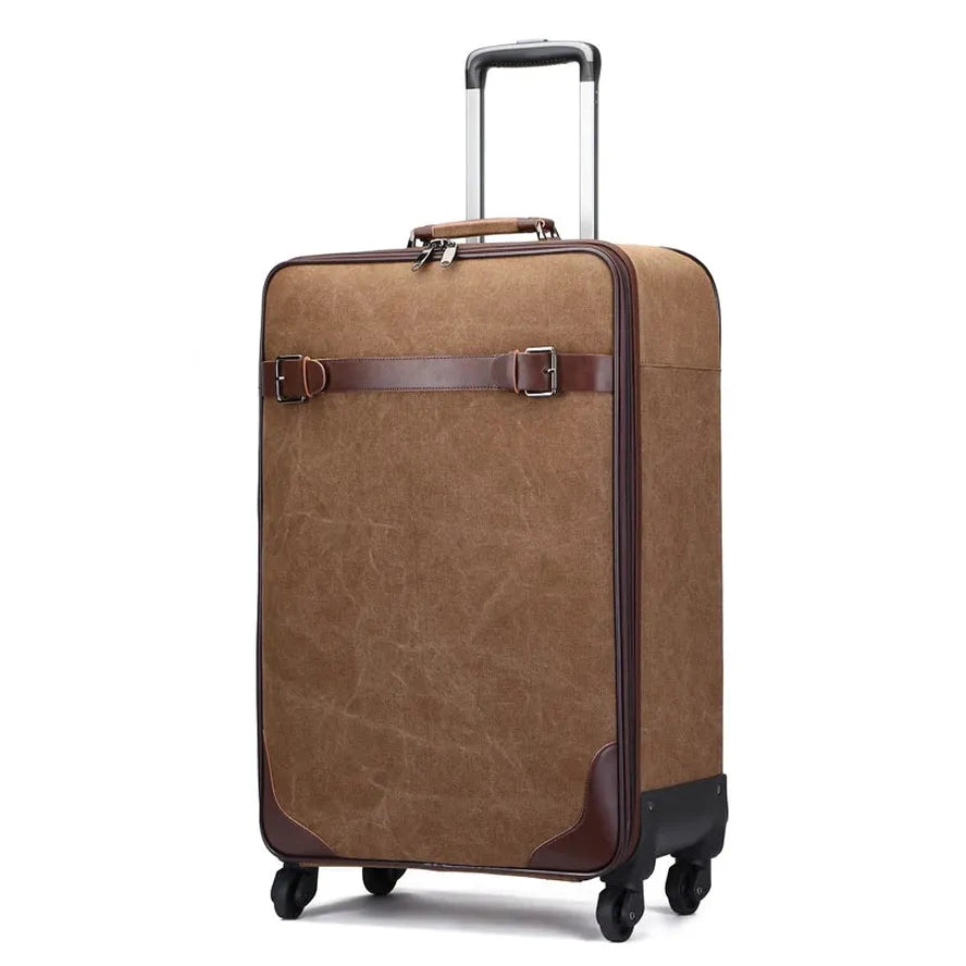 KTM-642003 Versatile 16 Inch Canvas Travel Trolley Bag with Large Capacity and Waterproof Design