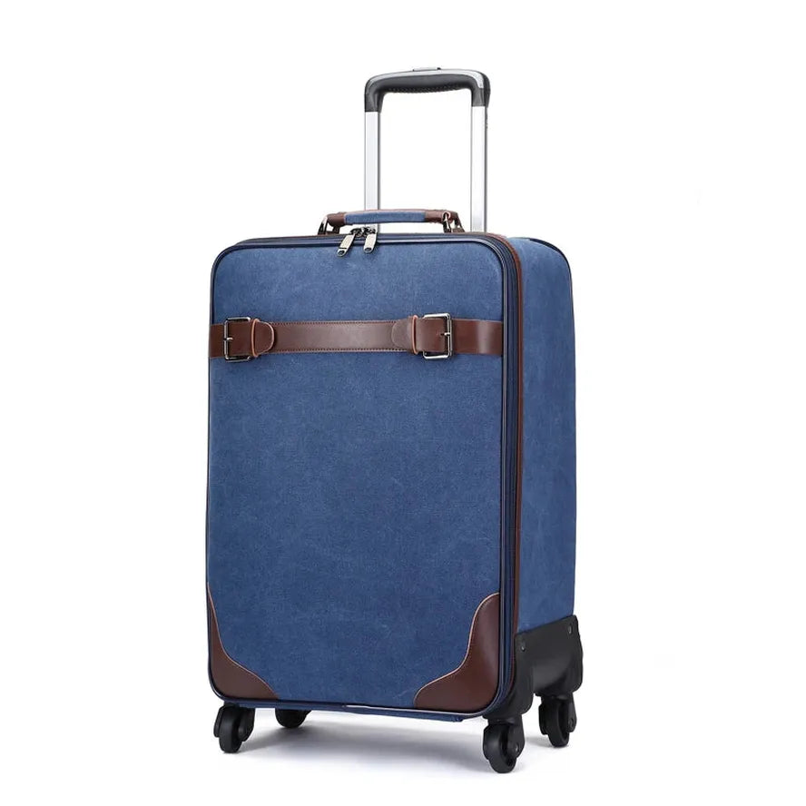 KTM-642003 Versatile 16 Inch Canvas Travel Trolley Bag with Large Capacity and Waterproof Design
