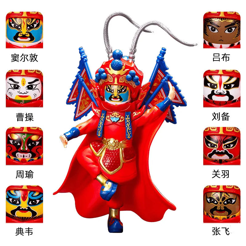 KTM-707667 Chinese Face-Changing Opera Doll Action Figure - Peking Mask PVC Model