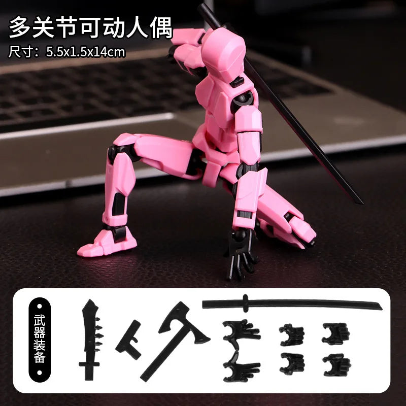 KTM-727379 Movable 3D Dummy Robot Anime Action Figure - PVC Multifunctional Fidget Toy for Kids with Autism