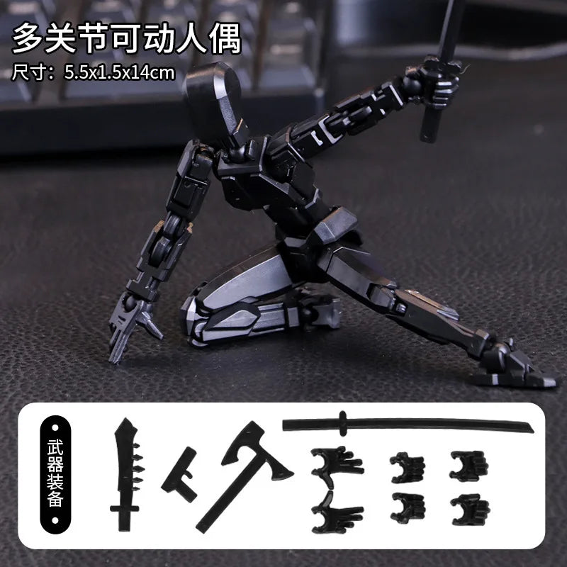KTM-727379 Movable 3D Dummy Robot Anime Action Figure - PVC Multifunctional Fidget Toy for Kids with Autism