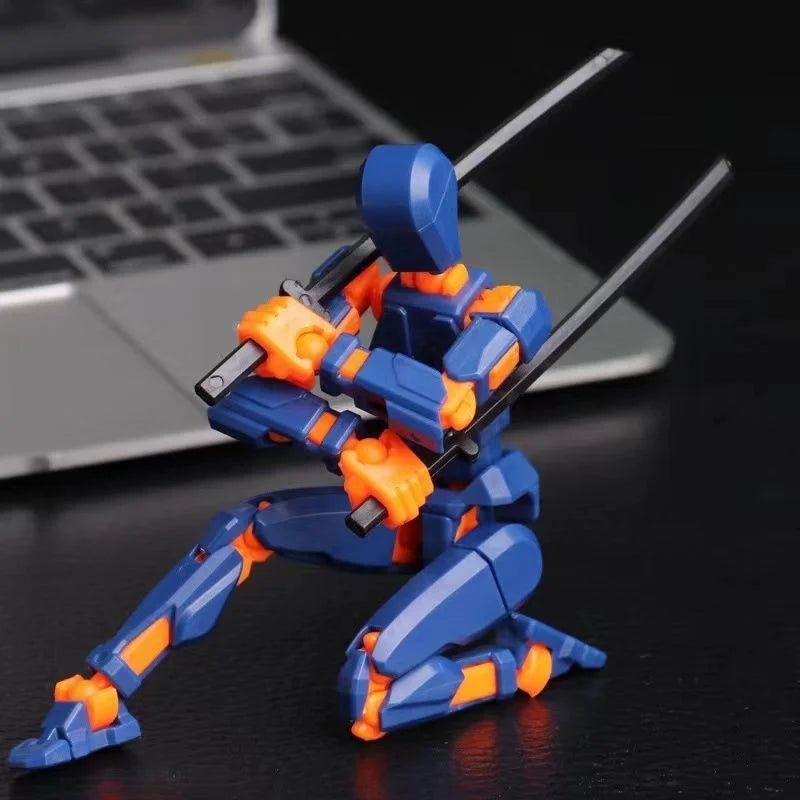 KTM-727379 Movable 3D Dummy Robot Anime Action Figure - PVC Multifunctional Fidget Toy for Kids with Autism
