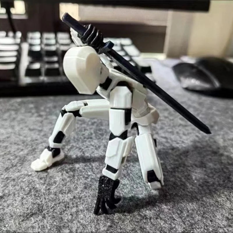 KTM-727379 Movable 3D Dummy Robot Anime Action Figure - PVC Multifunctional Fidget Toy for Kids with Autism