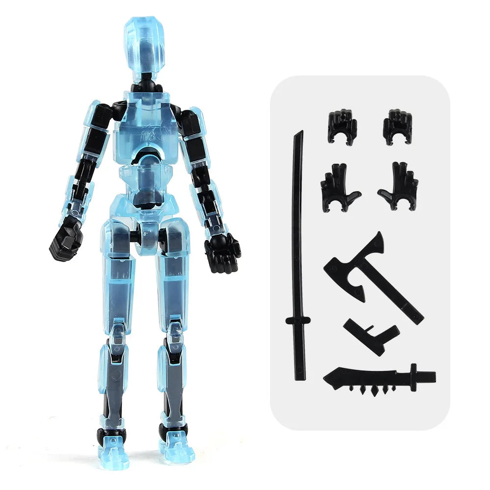 KTM-727379 Movable 3D Dummy Robot Anime Action Figure - PVC Multifunctional Fidget Toy for Kids with Autism