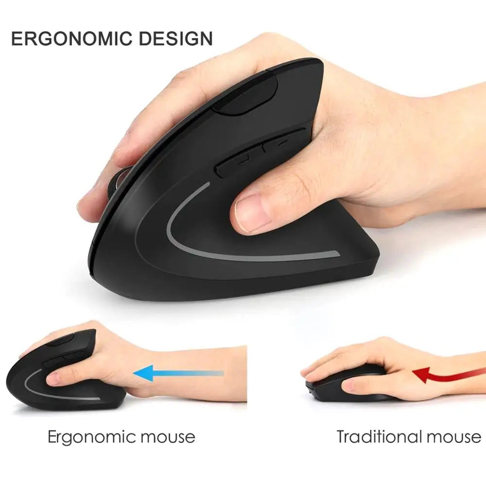 KTM-776723 Ergonomic Wireless Vertical Mouse with Adjustable DPI for Comfort and Ease of Navigation