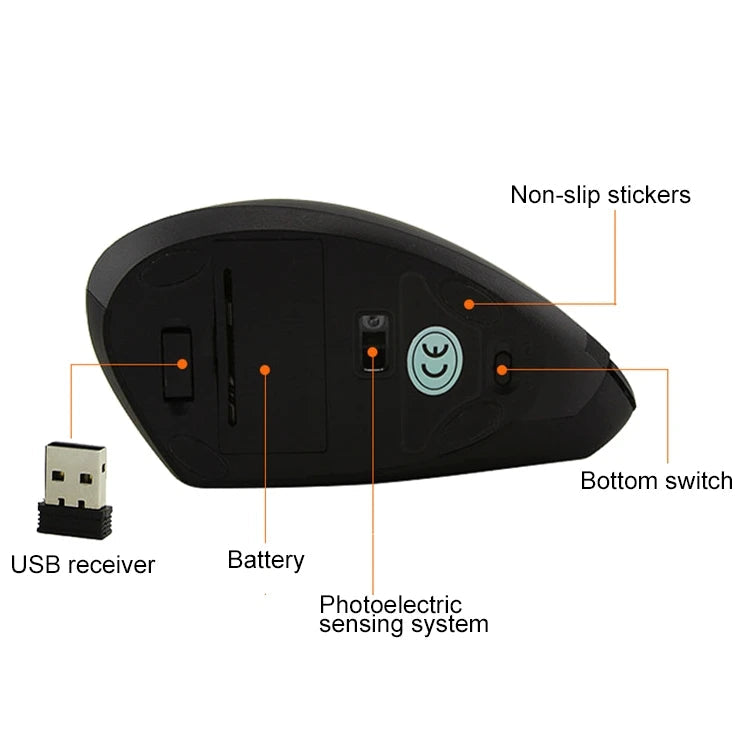 KTM-776723 Ergonomic Wireless Vertical Mouse with Adjustable DPI for Comfort and Ease of Navigation