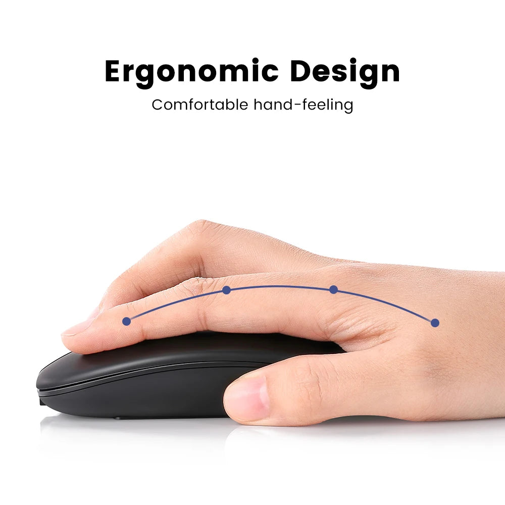 KTM-793555 Rechargeable Wireless RGB Gaming Mouse - Slim Silent Design for PC and Computer