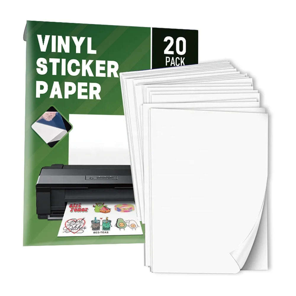 KTM-802195 Custom Printable Matte A4 and Glossy A3 Waterproof Inkjet Vinyl Sticker Paper