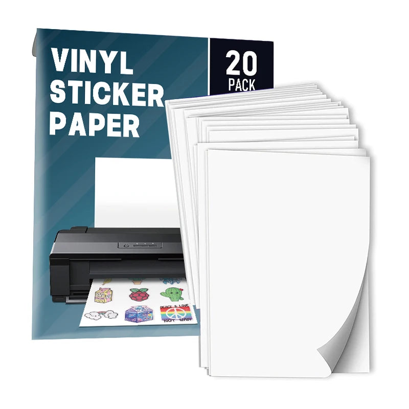 KTM-802195 Custom Printable Matte A4 and Glossy A3 Waterproof Inkjet Vinyl Sticker Paper