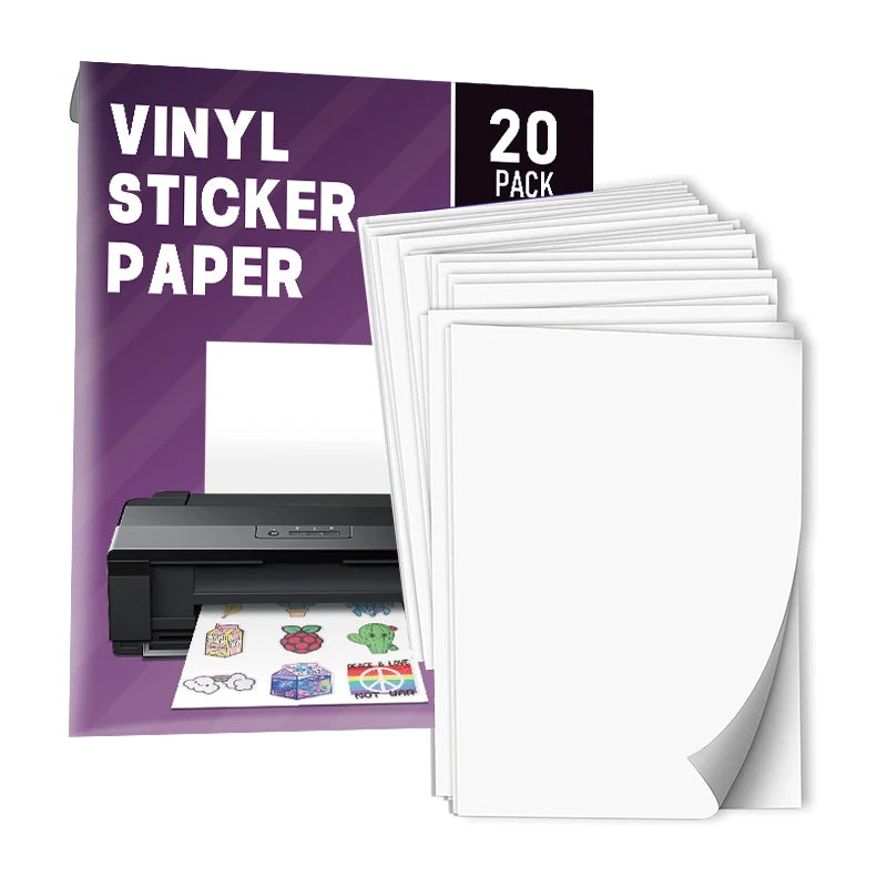 KTM-802195 Custom Printable Matte A4 and Glossy A3 Waterproof Inkjet Vinyl Sticker Paper