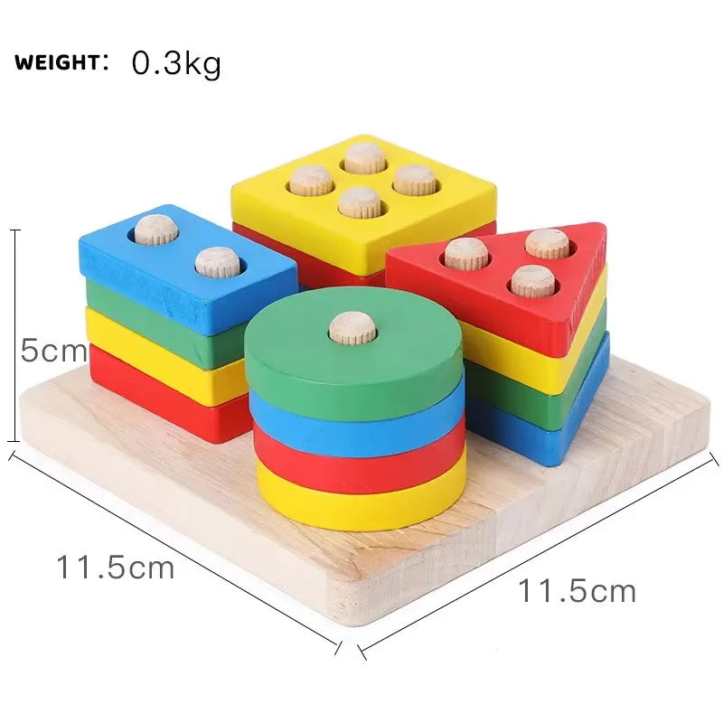 KTM-815763 Montessori Wooden Learning Aids - Educational Sensory Toys for Preschool Development