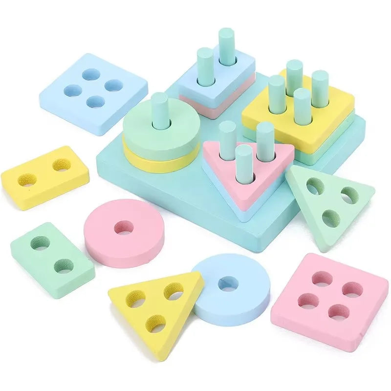 KTM-815763 Montessori Wooden Learning Aids - Educational Sensory Toys for Preschool Development