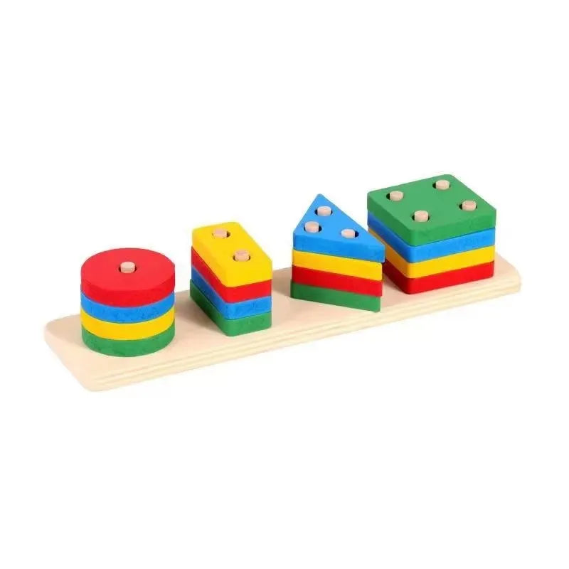 KTM-815763 Montessori Wooden Learning Aids - Educational Sensory Toys for Preschool Development
