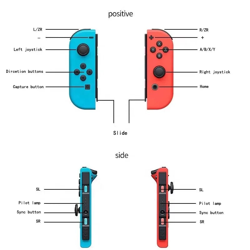 KTM-817235 Wireless Joy-Con Controller for Nintendo Switch/OLED/Lite - Dual Vibration Joystick Gamepad