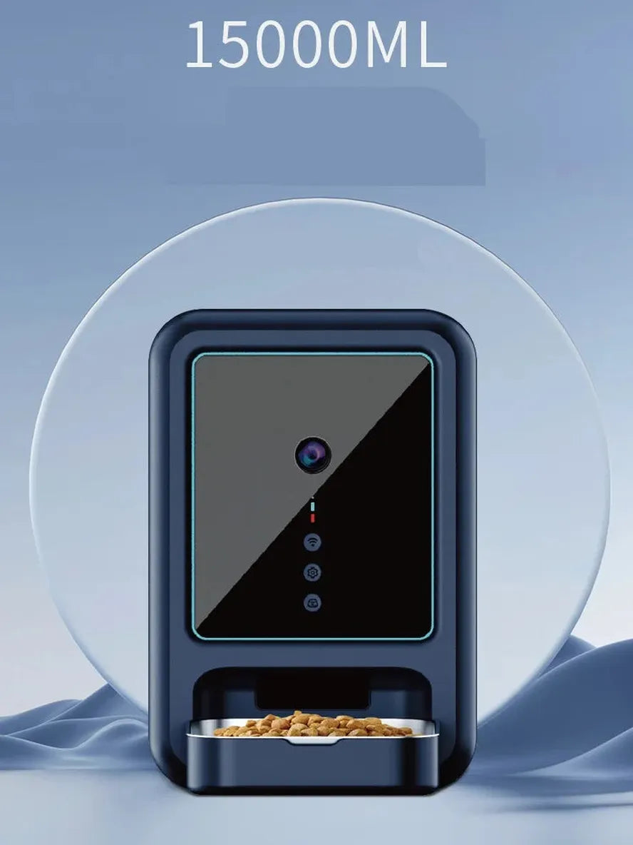 KTM-821971 Automatic 15L Pet Feeder with Remote App and LCD Display for Dogs and Cats