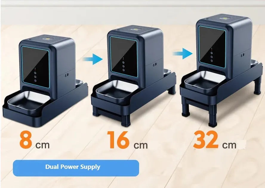 KTM-821971 Automatic 15L Pet Feeder with Remote App and LCD Display for Dogs and Cats